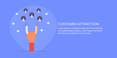 Hand holding a magnet draws customer attention and like reactions.