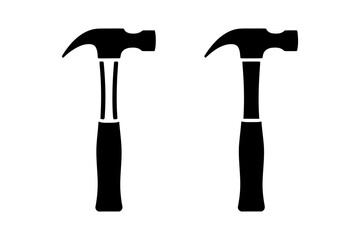 Two black hammers home improvement construction tool