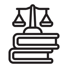 law book line icon