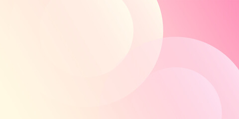 Abstract banner background, pastel colorful, pink and yellow gradations. Circle effect style simple