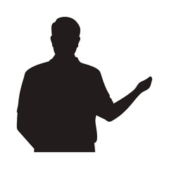 man silhouette, people silhouette, human shadow, standing silhouette