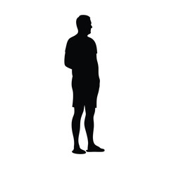 man silhouette, people silhouette, human shadow, standing silhouette