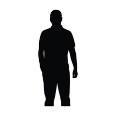 man silhouette, people silhouette, human shadow, standing silhouette