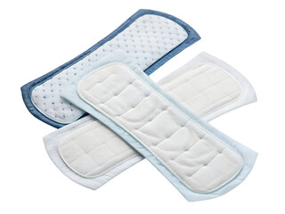 Reusable Cloth Menstrual Pads in Different Colors Isolated on transparent background, Isolated Png, Isolated on transparent background, Isolated Png file, Cut-out, No Background, Isolated object