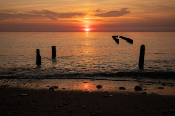 Sunset over the Polish sea © Piotr