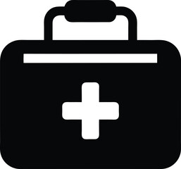 Obraz premium black silhouette of a first aid kit icon