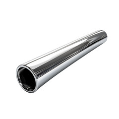 Horizontal chrome plated metal pipe