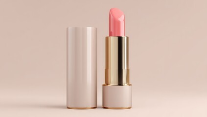 Sleek 3D wool lipstick tube mockup, providing ample space for branding with a simple and elegant design.