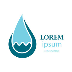 fresh blue water drop design