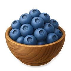 Blue Berries in wooden bowl