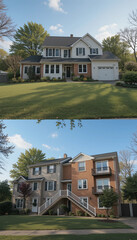 real estate downsizing: before and after architectural transformations for smaller living spaces