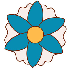 Retro Flower Daisy Groovy 70s