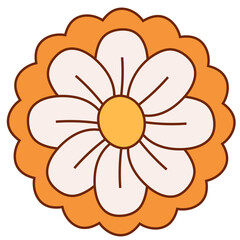 Retro Flower Daisy Groovy 70s