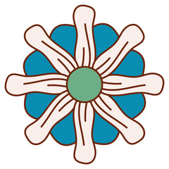 Retro Flower Daisy Groovy 70s