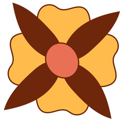 Retro Flower Daisy Groovy 70s