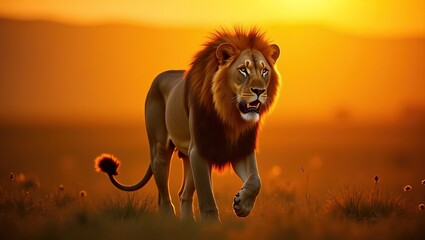 lion in the wild