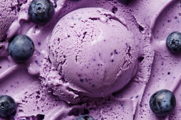 close up of blueberry ice cream	
