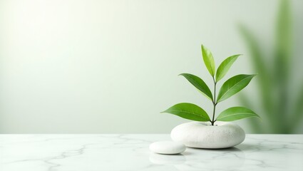 zen stones and bamboo