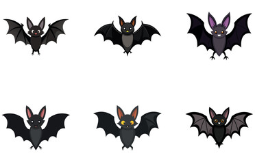 Bat Vector Designs Flat Minimal Bat Illustrations for Stickers, Shirts, and Digital Art