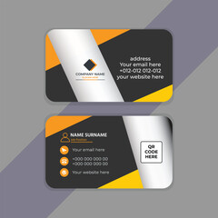 Modern business card design, Creative modern clean corporate double-side business card template, personal visiting card, vector illustration.