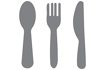 spoon and fork icon vector. spoon, fork and knife icon vector. restaurant icon
