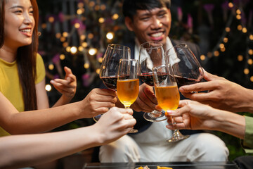 food and Drink, wine red and for a friendly, in a bar or a restaurant 