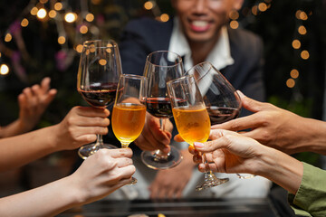 food and Drink, wine red and for a friendly, in a bar or a restaurant 