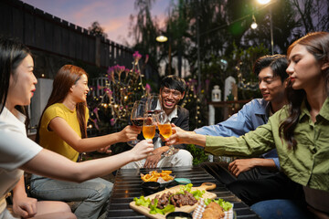 food and Drink, wine red and for a friendly, in a bar or a restaurant 