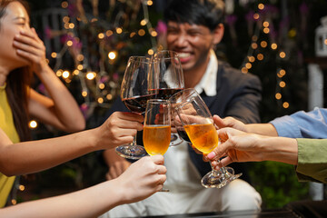 food and Drink, wine red and for a friendly, in a bar or a restaurant 