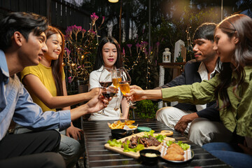 food and Drink, wine red and for a friendly, in a bar or a restaurant 