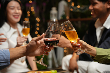 food and Drink, wine red and for a friendly, in a bar or a restaurant 