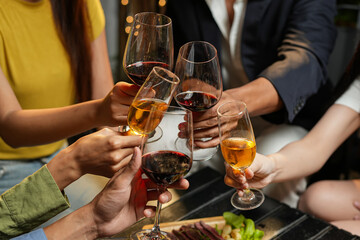 food and Drink, wine red and for a friendly, in a bar or a restaurant 