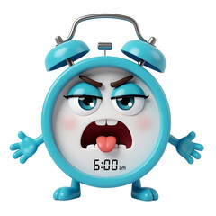 Angry Alarm Clock Cartoon Character