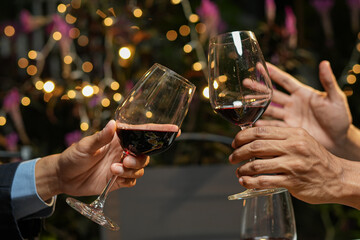 food and Drink, wine red and for a friendly, in a bar or a restaurant 