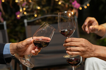 food and Drink, wine red and for a friendly, in a bar or a restaurant 