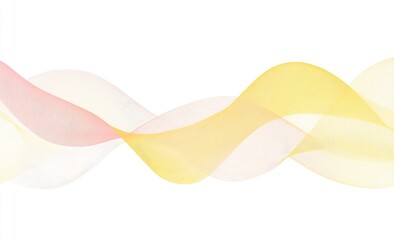 Abstract wavy lines in pastel yellow and pink