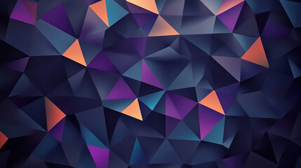 Obraz premium Abstract Geometric Background with Purple and Orange Triangles
