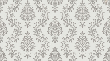 Elegant Damask Pattern Seamless Wallpaper Background Design