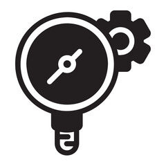 pressure gauge glyph icon