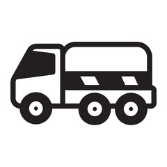 tank truck glyph icon