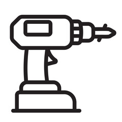 hand drill line icon