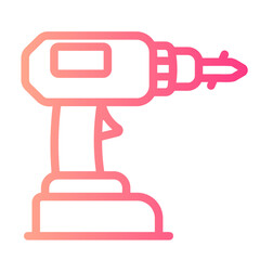 hand drill gradient icon