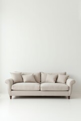 white sofa on a white background