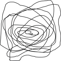 Intricate Black Lines on White Canvas