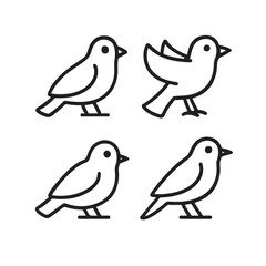 Bird vector icon bold wings