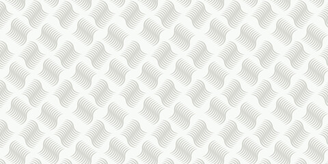 Grey wavy line abstract geometric seamless pattern. vector grey wave texture. modern geometric curve on white background.