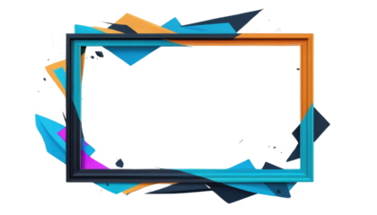 Colorful fish frame illustration for your text and design