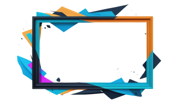 Colorful fish frame illustration for your text and design