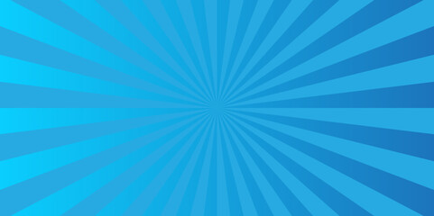 Abstract background with sunburst pattern blue vector ray design texture. Vintage sunrays illustration swirl grunge backdrop line spiral design.