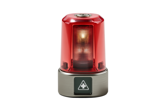 Emergency alert light studio close-up